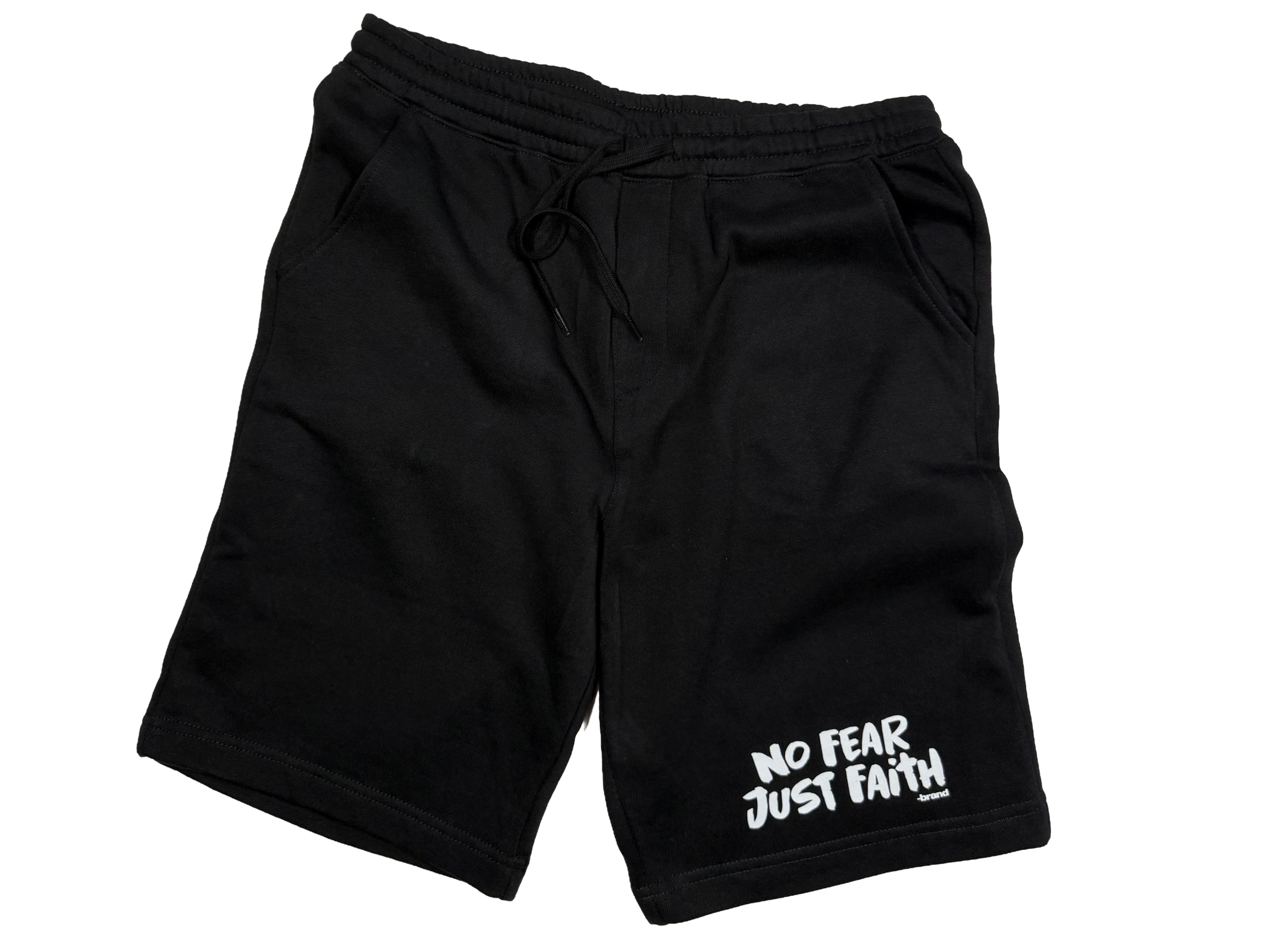 Mens Fleece Shorts-Black